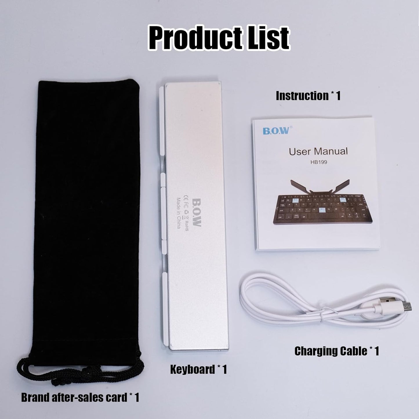 Portable Wireless Folding Keyboard – Work Anywhere on Phone, Tablet or Laptop