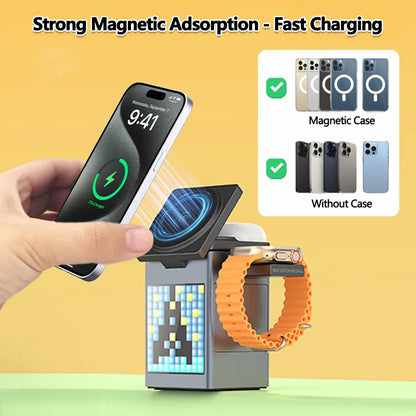 6-in-1 Magnetic Wireless Charger & Speaker