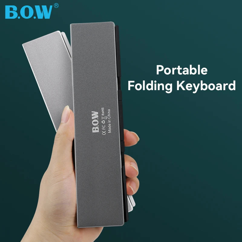 Portable Wireless Folding Keyboard – Work Anywhere on Phone, Tablet or Laptop