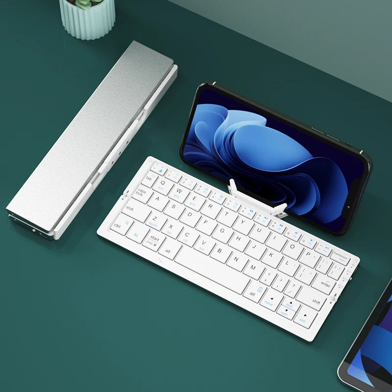 Portable Wireless Folding Keyboard – Work Anywhere on Phone, Tablet or Laptop