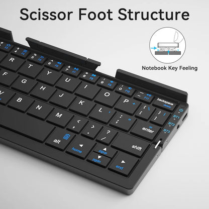 Portable Wireless Folding Keyboard – Work Anywhere on Phone, Tablet or Laptop