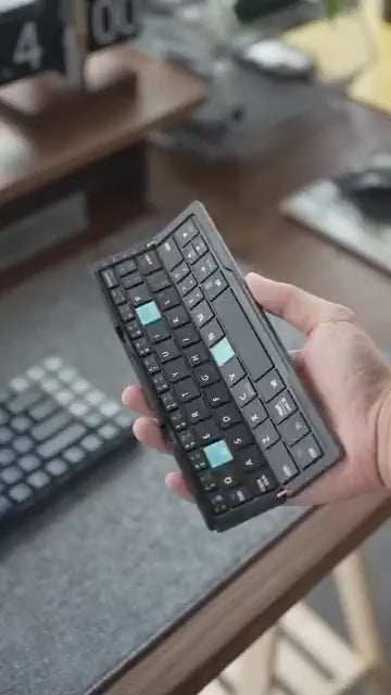 Portable Wireless Folding Keyboard – Work Anywhere on Phone, Tablet or Laptop